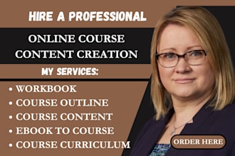 setup online course creation course content training manual course curriculum