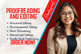 edit, proofread, format manuscript, structural developmental edit kdp publishing