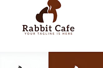 do modern rabbit logo design