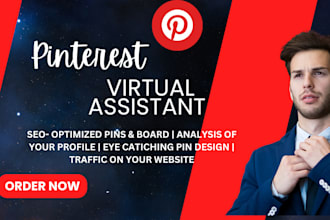 manage your pinterest as a virtual assistant with SEO pins