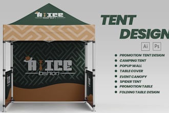 design canopy tent, table cover, popup tent