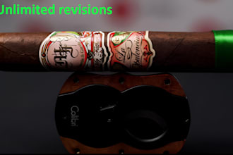 do unique cigar, label, band, ring logo with unlimited revisions