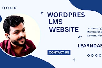 design lms wordpress website using learndash and elementor
