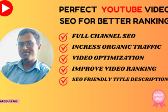 your youtube SEO expert for achieving top video rankings