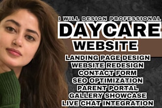 daycare website pre school website elearning child care website kingdergarten