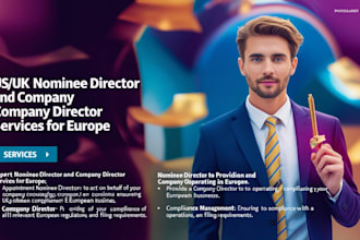 do US UK nominee director, company director service for europe