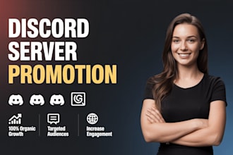 do discord server promotion , organic discord server promotion, discord