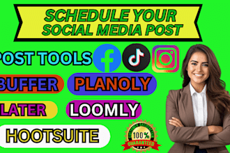 schedule post on your social media via buffer later loomly hootsuite tailwind