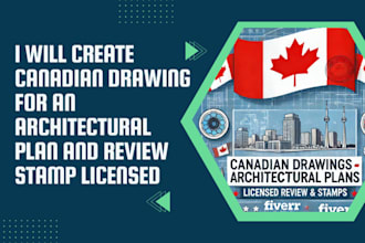 create canadian drawing for an architectural plan and review stamp licensed