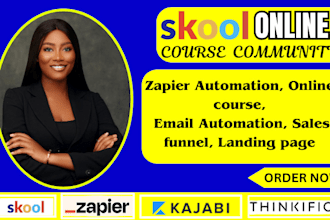 do online skool community setup zapier email automation, kartra sales funnel