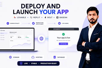 deploy and launch your lovable replit bolt or base44 app to production