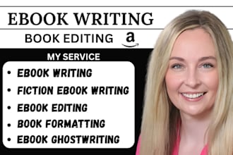 be your ebook writer, fiction and non fiction ebook ghostwriter