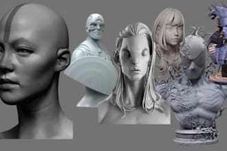 3d head bust 3d sculpt realistic face 3d bust model 3d head for 3d printing