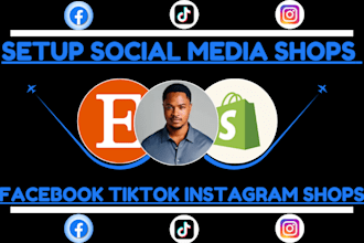 set up social media shops tiktok instagram facebook shops virtual assistance