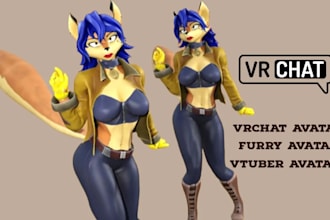 vrchat furry avatar vtuber model custom 3d vrchat avatar nsfw 3d anime character