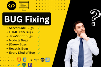 fix website bugs as full stack web developer front end backend dev