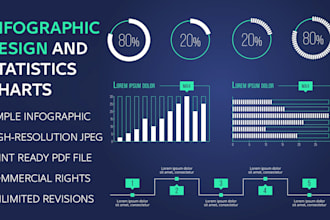 create creative infographic and statistics illustration