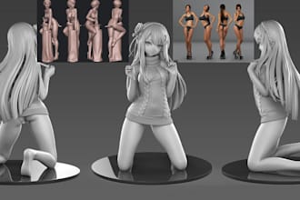 create realistic 3d nsfw character, rig, texture and animate a nsfw 3d character
