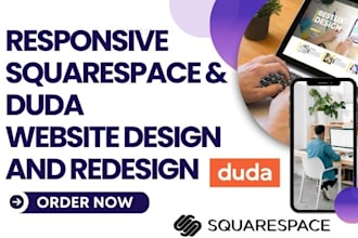 build responsive website using squarespace and duda website builder
