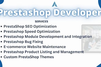 prestashop developer, prestashop SEO speed optimization, theme, modules, bug fix