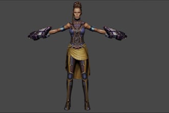 3d realistic game character, 3d gmod player, vrchat avatar garry mod vrm custom