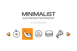create minimalist custom vector icons set