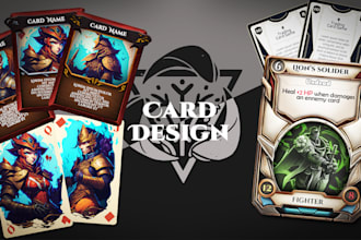 design unique trading card, 3d cards for your project