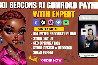 set up beacons ai gumroad payhip linktree etsy store with digital product upload