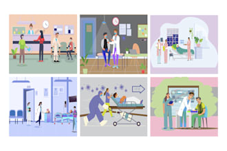 draw custom 2d flat illustration from your idea