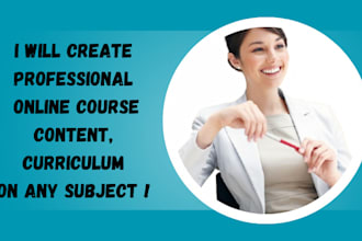 create exceptional online course content and curriculum
