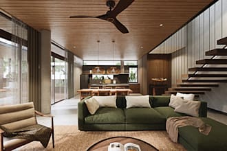 do interior design for living room, dining room, bedrooms, bathrooms, kitchens