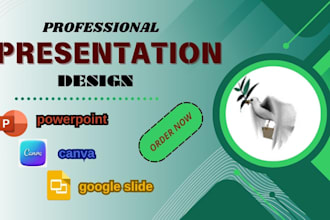 design presentations in powerpoint, canva or google slides