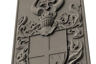 create unique bas relief 3d models for decorative elements