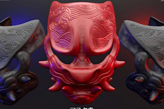 sculpt 3d mask 3d helmet printing model cosplay costume