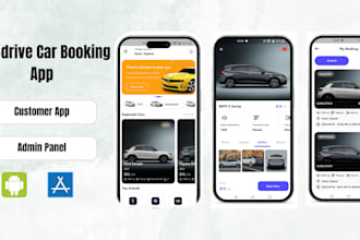build a self drive car rental app for ios and android