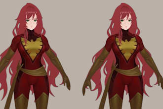 design 3d vrchat avatar, furry avatar, vrc character, anime style PC and quest