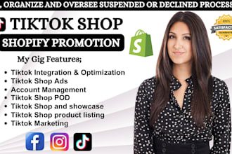 setup tiktok shop facebook shop instagram shop tiktok video ads and list