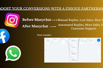 create a chatbot for instagram and whatsapp using manychat