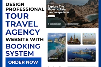 build a travel agency website with booking system and payment integration