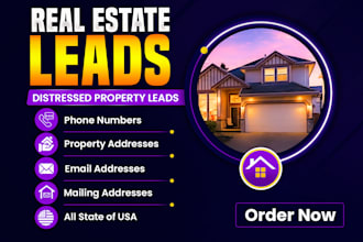 provide real estate distressed leads and skip tracing