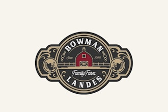 design a retro vintage unique family farm logo