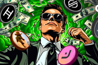 design crypto stickers for telegram or discord
