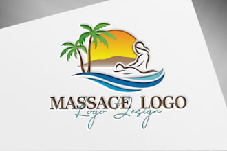 logo for natural massage therapy spa yoga health and wellness with free favicon