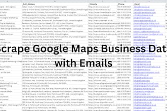 scrape business data from google maps with emails