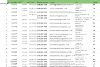 give 1500 fresh trucking leads from carrier database