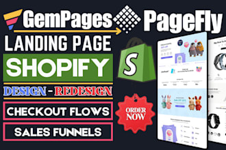 clone gempages squarespace checkout pagefly shopify sales landing page design