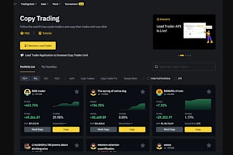 create arbitrage bot copy trading bot hft bot binance bot options trading mt5