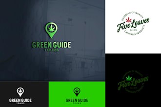 create a cannabis weed logo design in 24hours