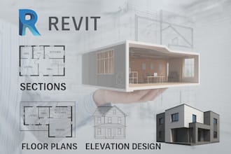 make elevation designs, sections and detailed 3d models in revit