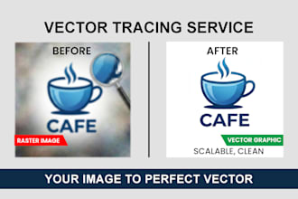 do professional vector tracing and convert logo to vector